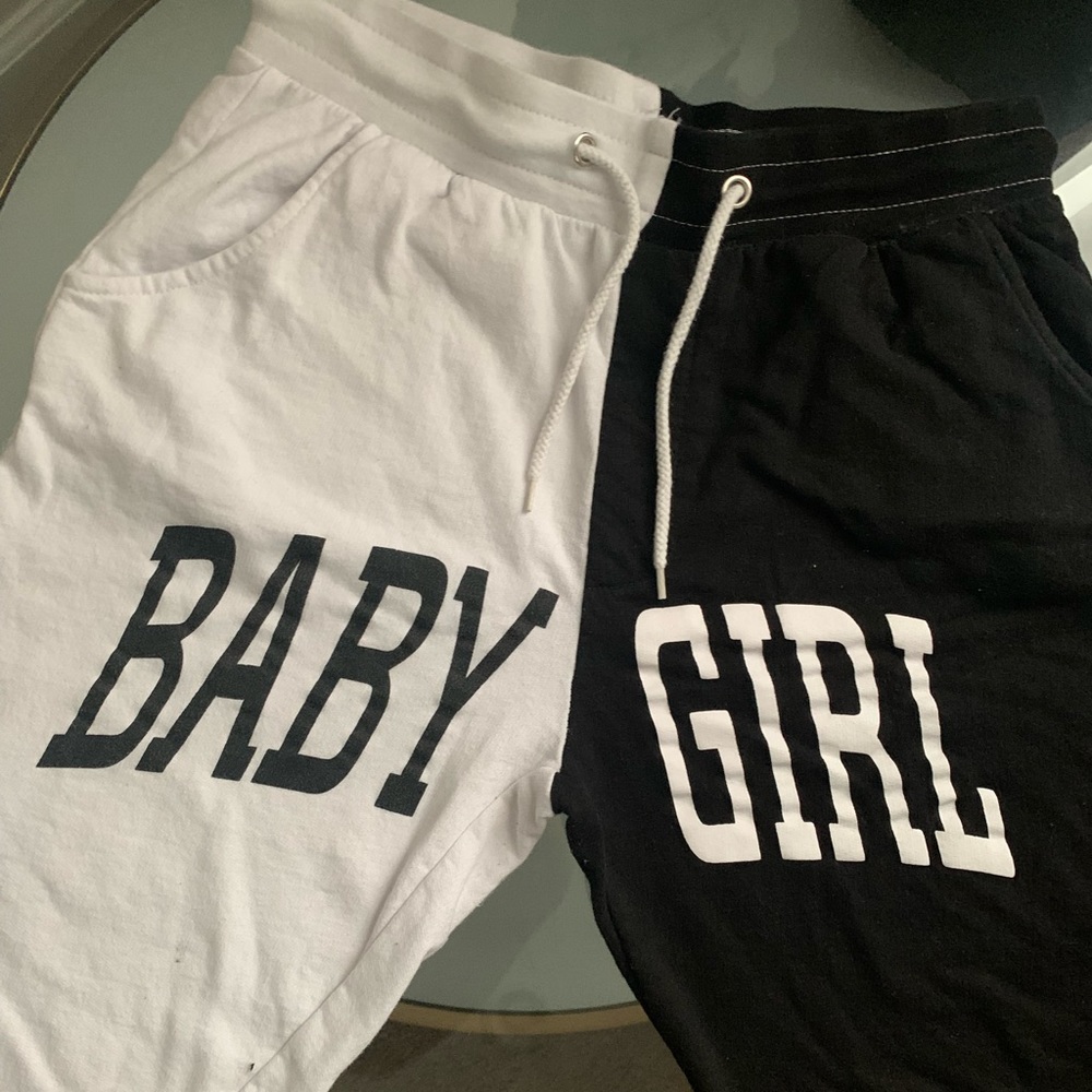Black & White Baby Girl Sweats